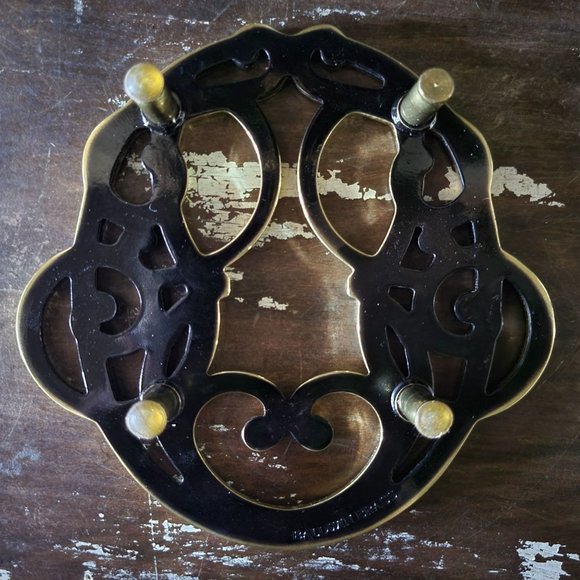 Vintage Baldwin Polished Brass "Oglethorpe" Trivet American Museum Collection - Picture 4 of 5